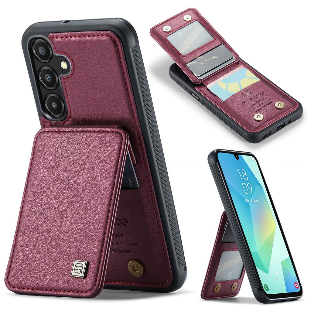 Flip Magnetic Leather Wallet Case For Samsung Galaxy S25 Ultra S24 Plus S23 S22 A56 A36 A26 A16 A55 A35 A15 Cards Holder Cover