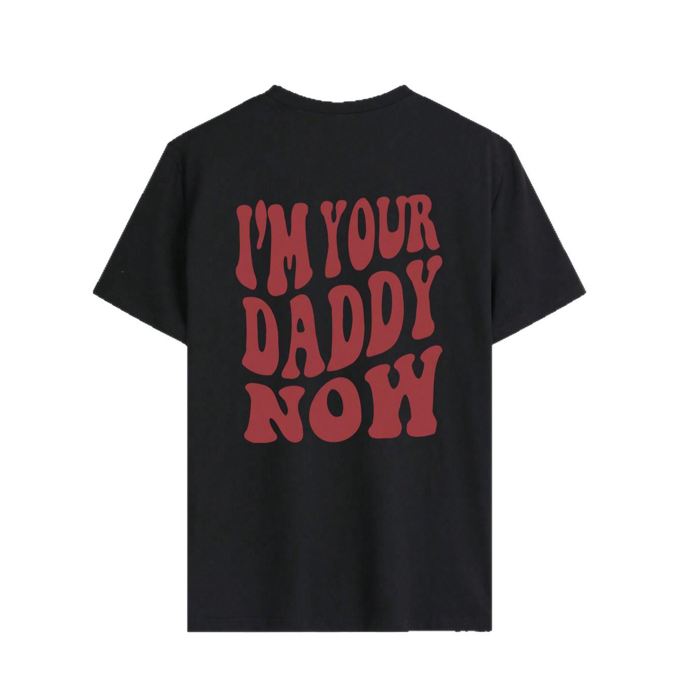 American Retro  I M YOUR DADDY  Women s Loose Fit Letter Print Tee Medium чёрный