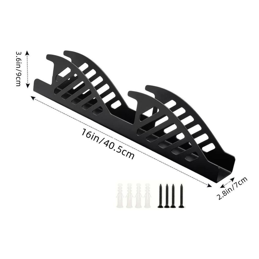 Multifunctional Floor & Wall-Mounted Garage Tool Holder with Hooks