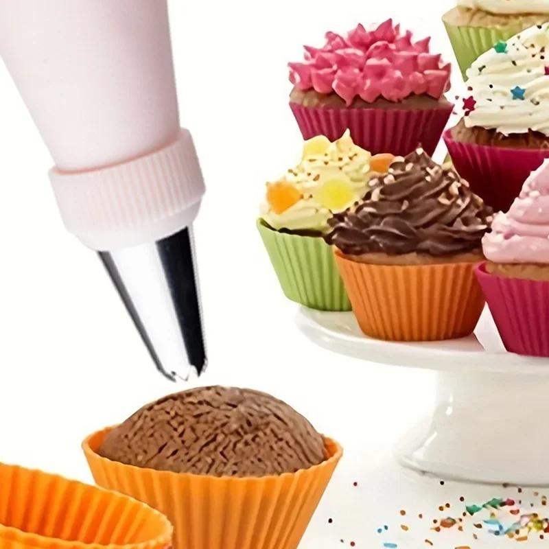 Piping Bag Nozzles Storage Rack Stand with 8 Slots Scalable Bracket Baking Accessories Holder Cake Decorating Pastry Bag Set