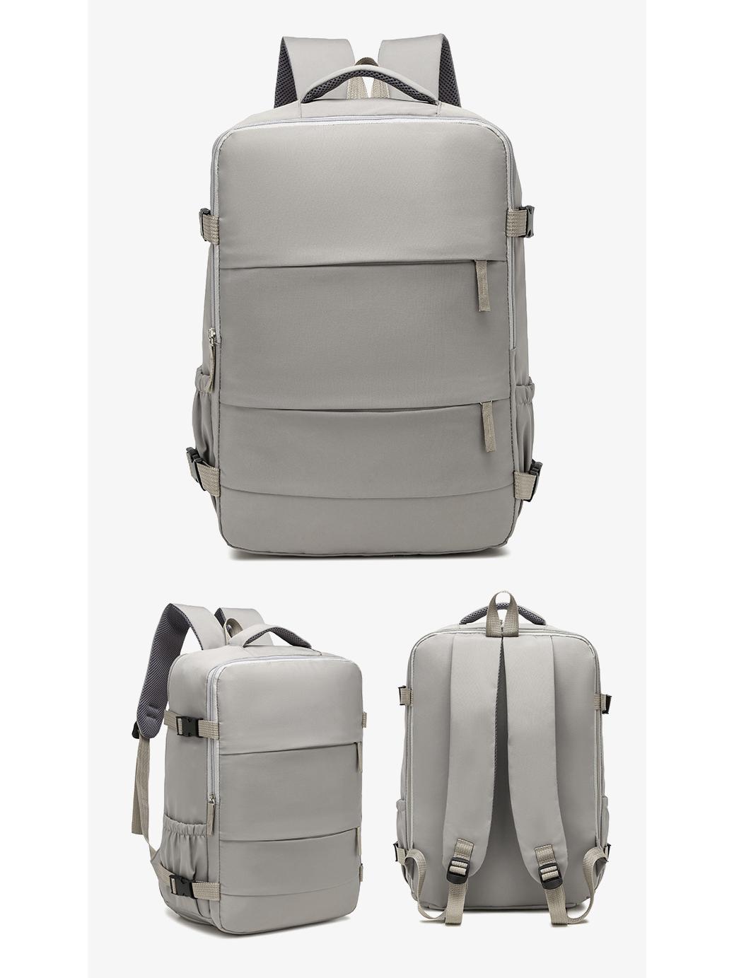 

Мужской многофункциональный рюкзак большой вместимости для путешествий и бизнеса серый