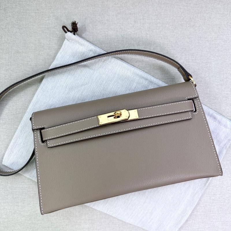 New first-layer cowhide Kelly messenger bag