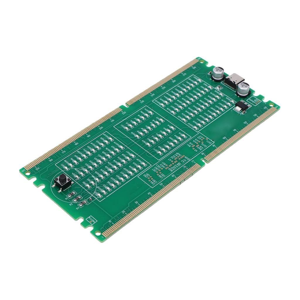 DDR4 Memory Tester PC Desktop Computer Motherboard RAM Slot Memory Tester Card with LED Indicator Light for Repair