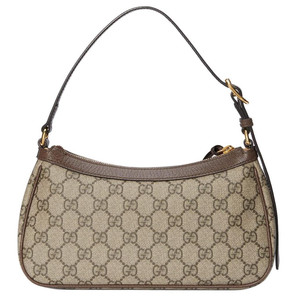 Gucci Ophidia Logo Print Gold Hardware Coated Canvas Shoulder Bag Women Shoulder Bag Beige Brown 735145-UULBG-8358