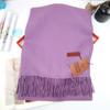 Women's winter solid color bright red scarf, plush, soft, thickened shawl, faux cashmere, warm neck warmer, trendy
