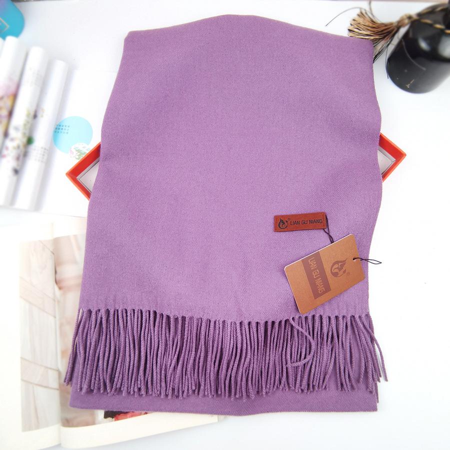 Women's winter solid color bright red scarf, plush, soft, thickened shawl, faux cashmere, warm neck warmer, trendy