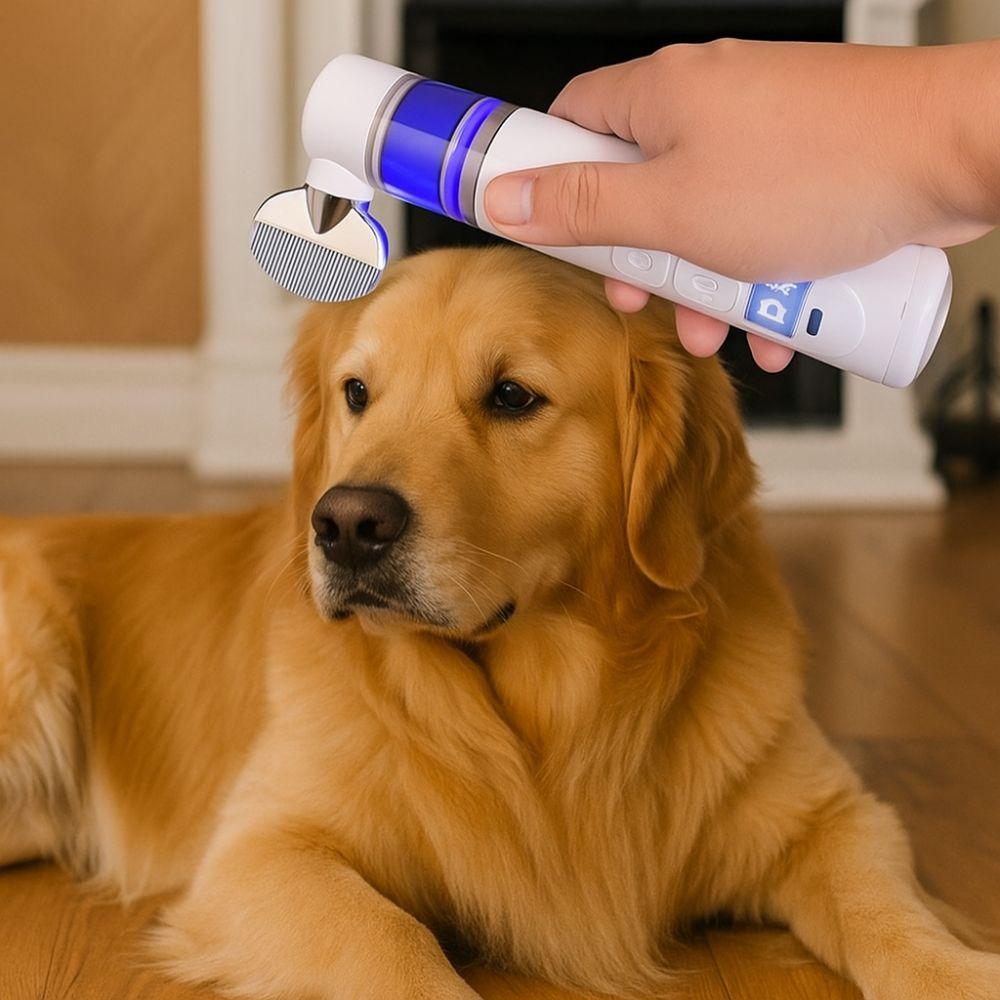 USB Rechargeable Dog Hair Clippers 2-In-1 Pet Grooming Clipper Electric Pet Lice Remover  Home Use