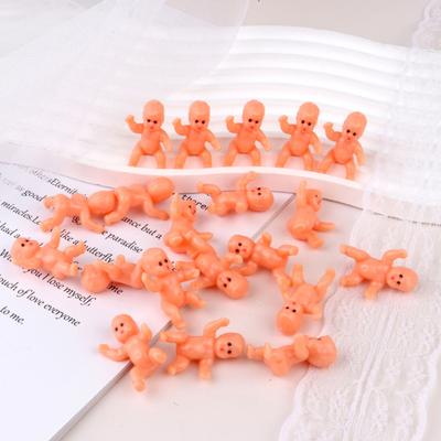 10 Stuks Baby Ornamenten Baby Beeldje Herbruikbare Gladde Kraamcadeau Mini Plastic Mini PVC Baby's Feestdecoratie Ornamenten