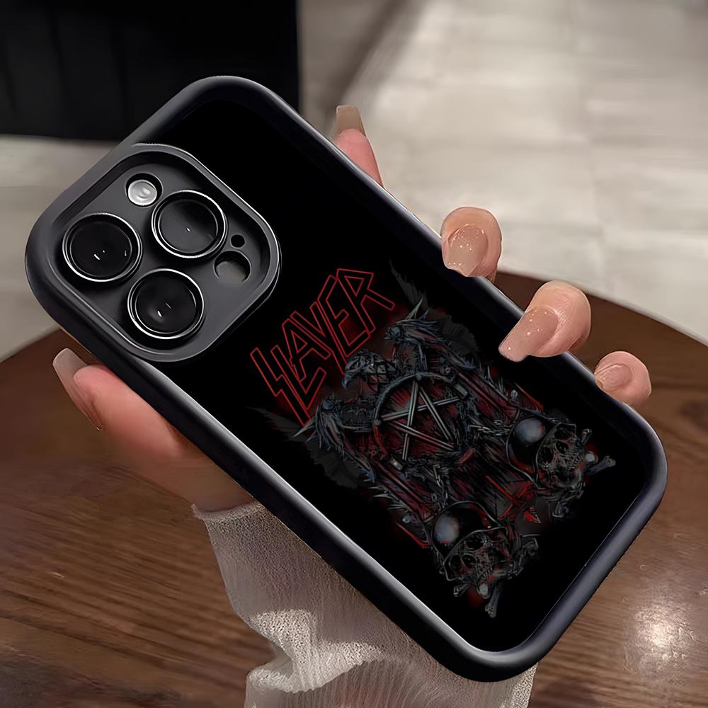 Funda para Teléfono de Banda de Rock Metal S-Slayer Para IPhone 17 Pro Max 15 Pro 16 14 Plus 12 13 Mini 11 Pro Cubierta Suave a Prueba de Golpes