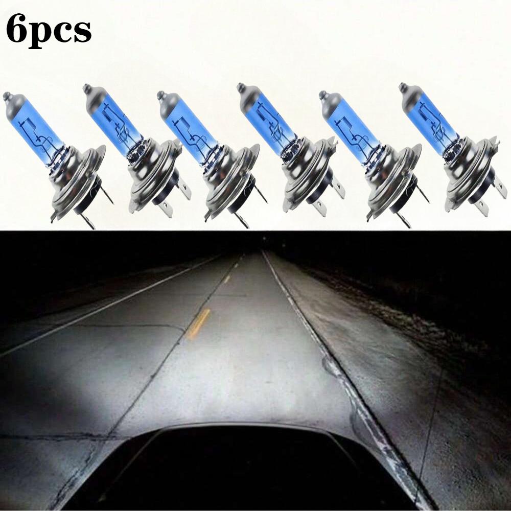 2/4/6PCS H7 Halogen Bulbs - 100W 12V Super Bright White Fog Lights for Car Headlights & Parking