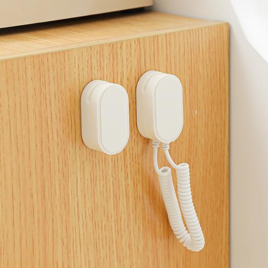 Remote Control Holder with Spring Rope Self-adhesive No Drill TV Air Conditioner