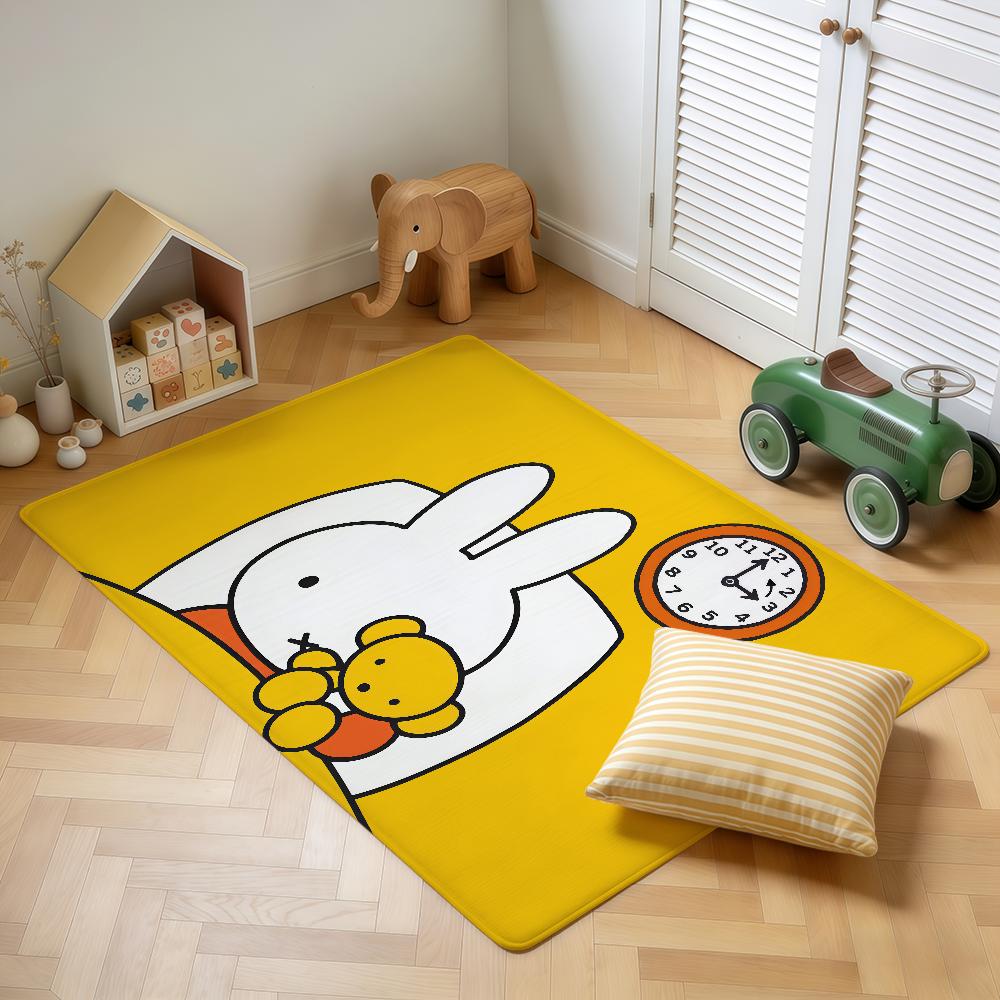 Cartoon Bunny Rabbit kawaii funny M-Miffy Home Bed Rug Kitchen Bath Floormat Hallway Balcony Carpet Entrance Doormat hogar Decor
