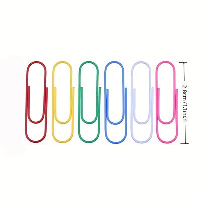 160pcs Colorful Paper Clips, 28mm - Reusable for School, Office, Folders, Bookmarks, DIY Albums
