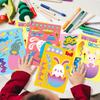 6 Photos/pack of Rabbit Egg DIY Stickers Cartoon Cute Style Puzzle Enlightenment Parent-child Interactive Puzzle Exchange