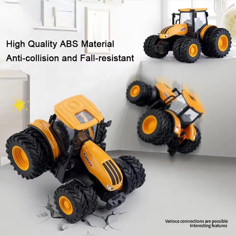 Scene Simulation Farmer Truck Toys for Boys 1/24 Inertia Farmer's Combined Soil Preparation Vehicle For Kids Toy Children's Days