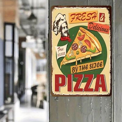 Metal Poster Pizza Vintage Retro Ad Kitchen Wall Art