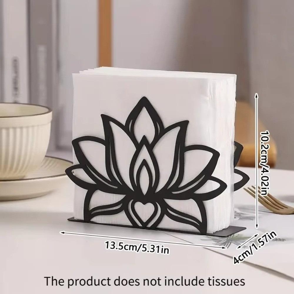 Lotus Flower Design Tissue Dispenser Elegant Napkin Case High Quality Napkin Holder Picnic Table