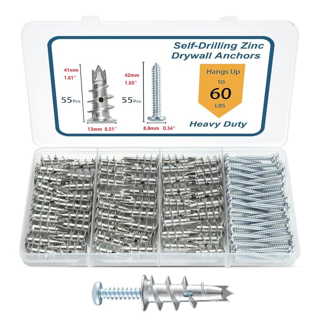 110-Piece Zinc Alloy Spiral Expansion Tube for Gypsum Board