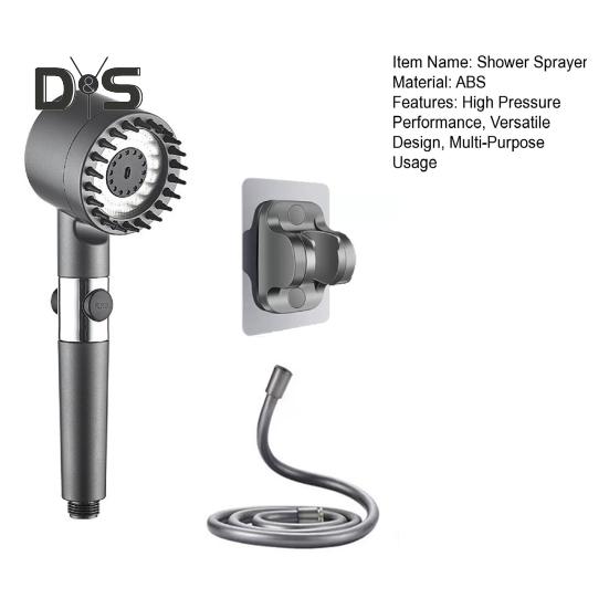 Pulverizator de duș Cap filtru portabil Moduri de debit de apă reglabil Turbocompresor de înaltă presiune Pulverizator de duș portabil, fix, dublu