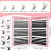 570 ks 30D/40D/50D/60D Jednotlivé řasy Klastry Prodlužování Umělé řasy DIY Doma Prodlužování řas v klastrech Make-up