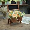 Xian Porcelain Flower Stand: Solid Wood Outdoor Blackboard Planter for Creative Garden and Balcony Decoration.