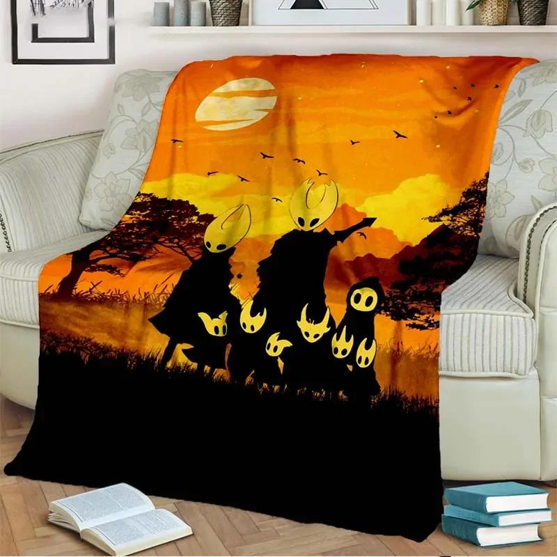 3D Print Hollow Knight Blanket Soft Sofa Cover Throw Game Blanket Fleece Tapestry Lightweight Warm Bed Blanket for Bedroom Couch