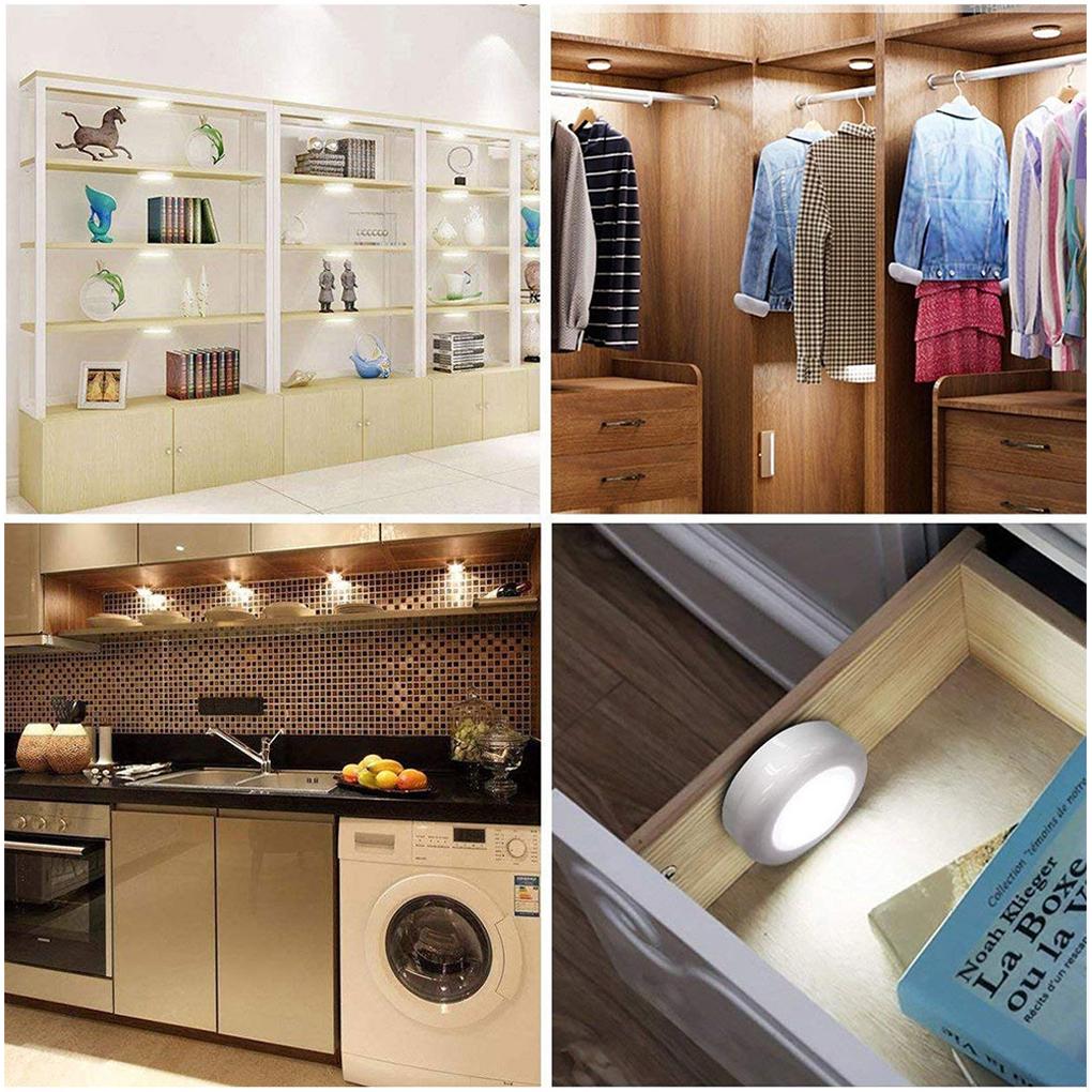 Cabinet Light 60lm LED Remote Control Closet Light Adjustable Home Stair Night Lamp