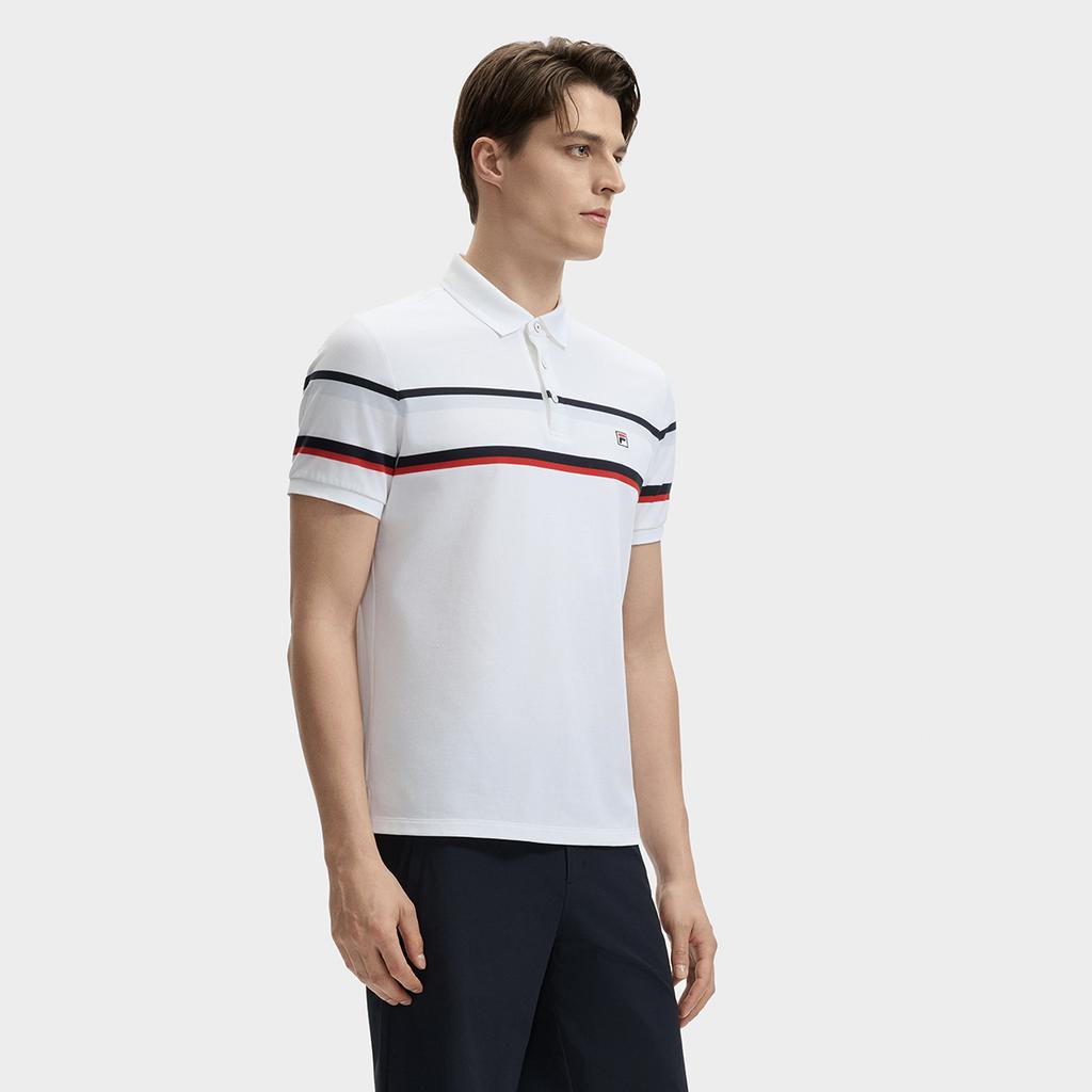 New FILA Polo Shirts Men's Standard White F11M431104FWT