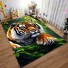 Realistic Tiger Print Carpet for Living Room Decor with Forest Theme Suitable for use as an anti-slip for living room bedroom sofas