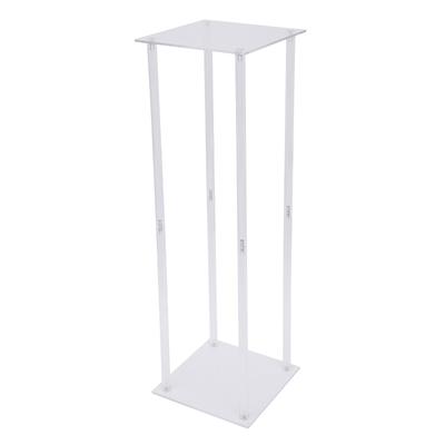 Clear Flower Stand Wedding Decoration Table Centerpiece Clear Acrylic Floor Vase Decorative Column Stand, for Home Party Wedding