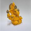 Handcrafted Mango Terracotta Ganesha with Golden Jewelry for Car Dashboard, Home/Office Decor, Gifting/Housewarming Gifts