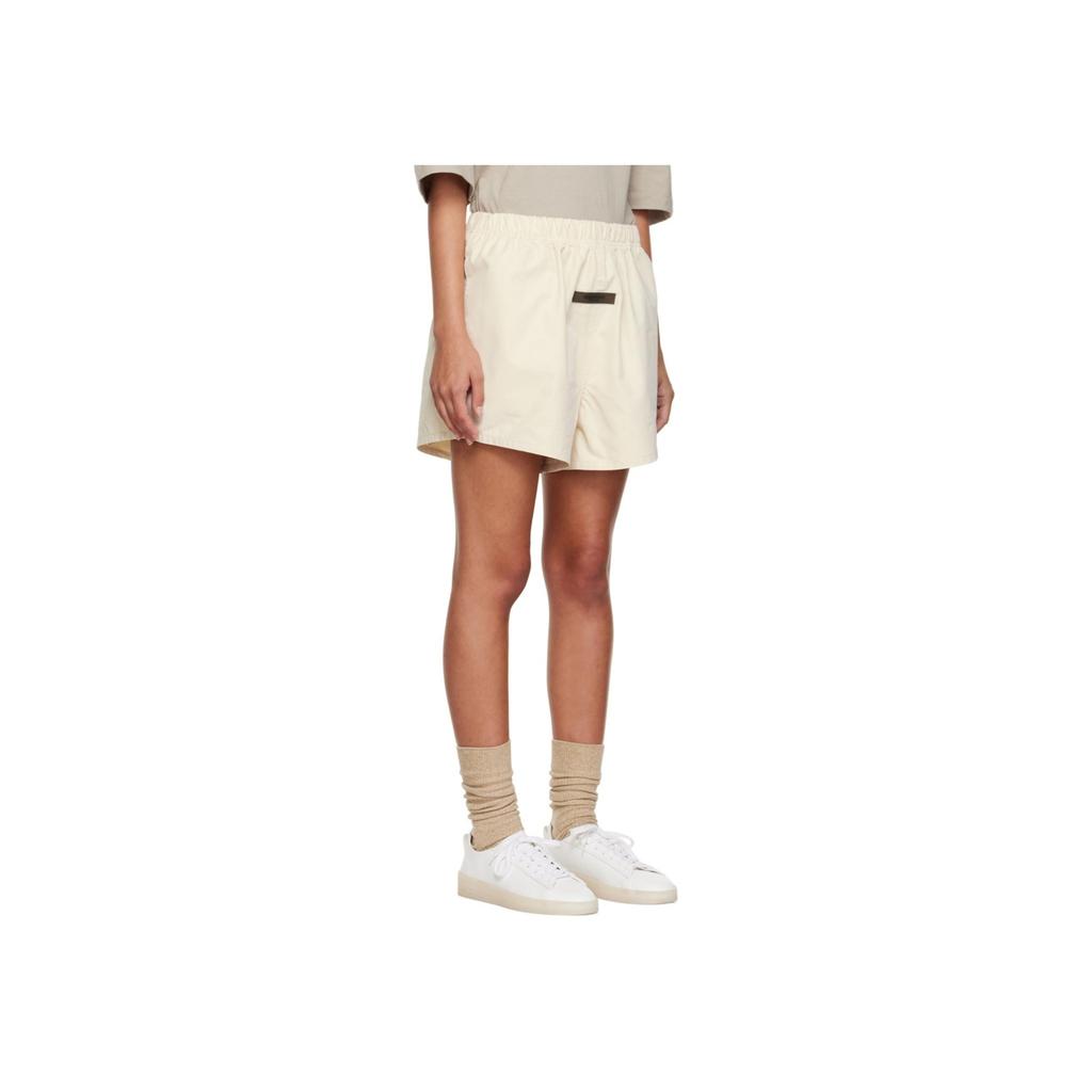 Fear of God Essentials Fall/Winter 2022 Nylon Running Shorts With Letter Logo Print Unisex Bottoms Eggshell FOG-FW22-0792