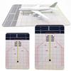 Portable White Airport Model Background With Durable Rubber Runway For Playsets