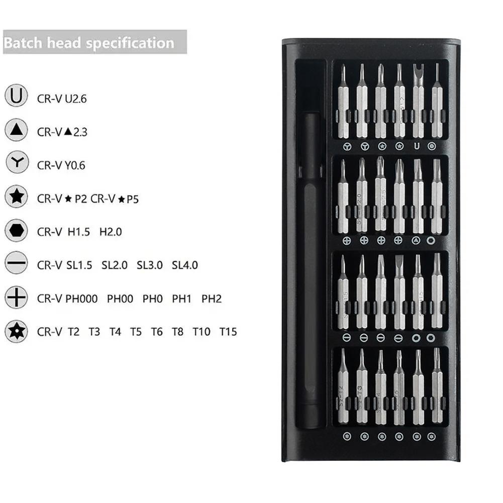 25 In 1 Magnetic Torx Screwdriver Holder Set For Reparing Precision Electric Appliance Mobile Phone Watch Eyeglass PC Hand Tool
