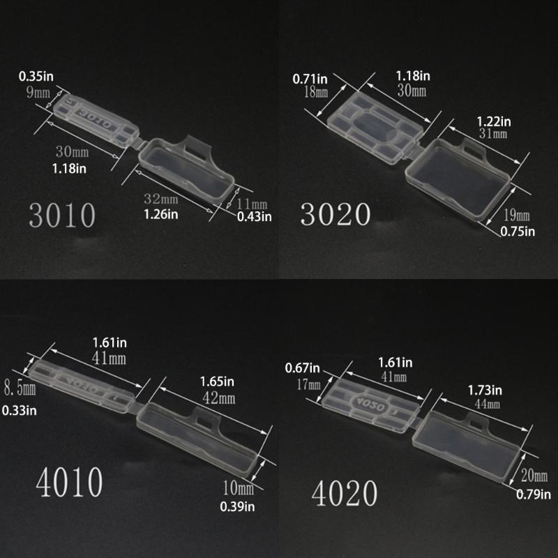 Reusable Cable Label Case with Clear Viewing Cover for Wire Organization, Quick Label Reading, and Pack of 100