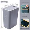 Press-Type Trash Can with Lid for Home, Hotel, or Bathroom