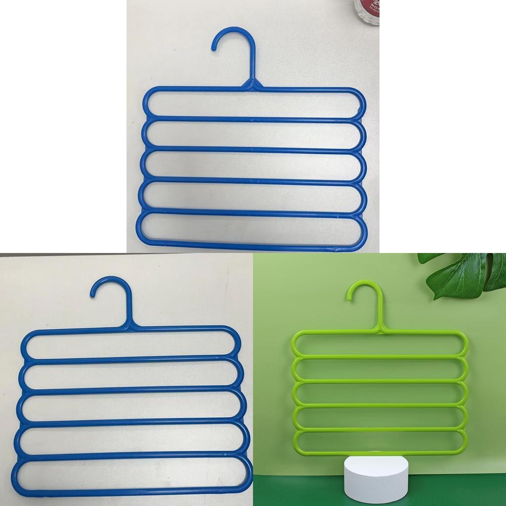 Modern Plastic 5tier Pants Rack With Multiple Storage For Closet Organization