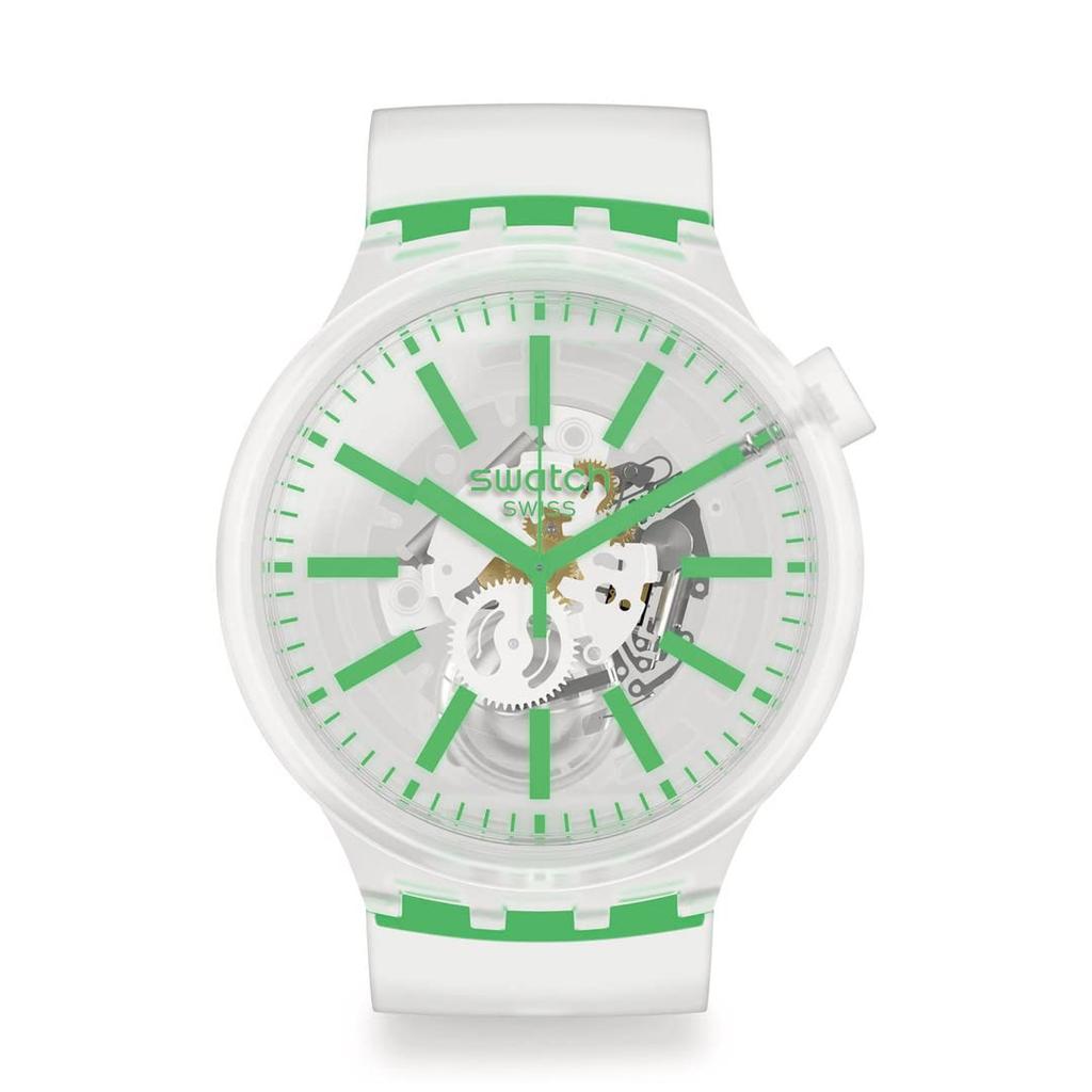 Swatch Big Bold GREENINJELLY SO27E104 Wristwatch, Official Japanese Product, Clear