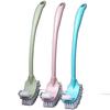 Long Handle Double-Sided Soft Bristle Toilet Brush with Curved Design for Corner and Gap Cleaning