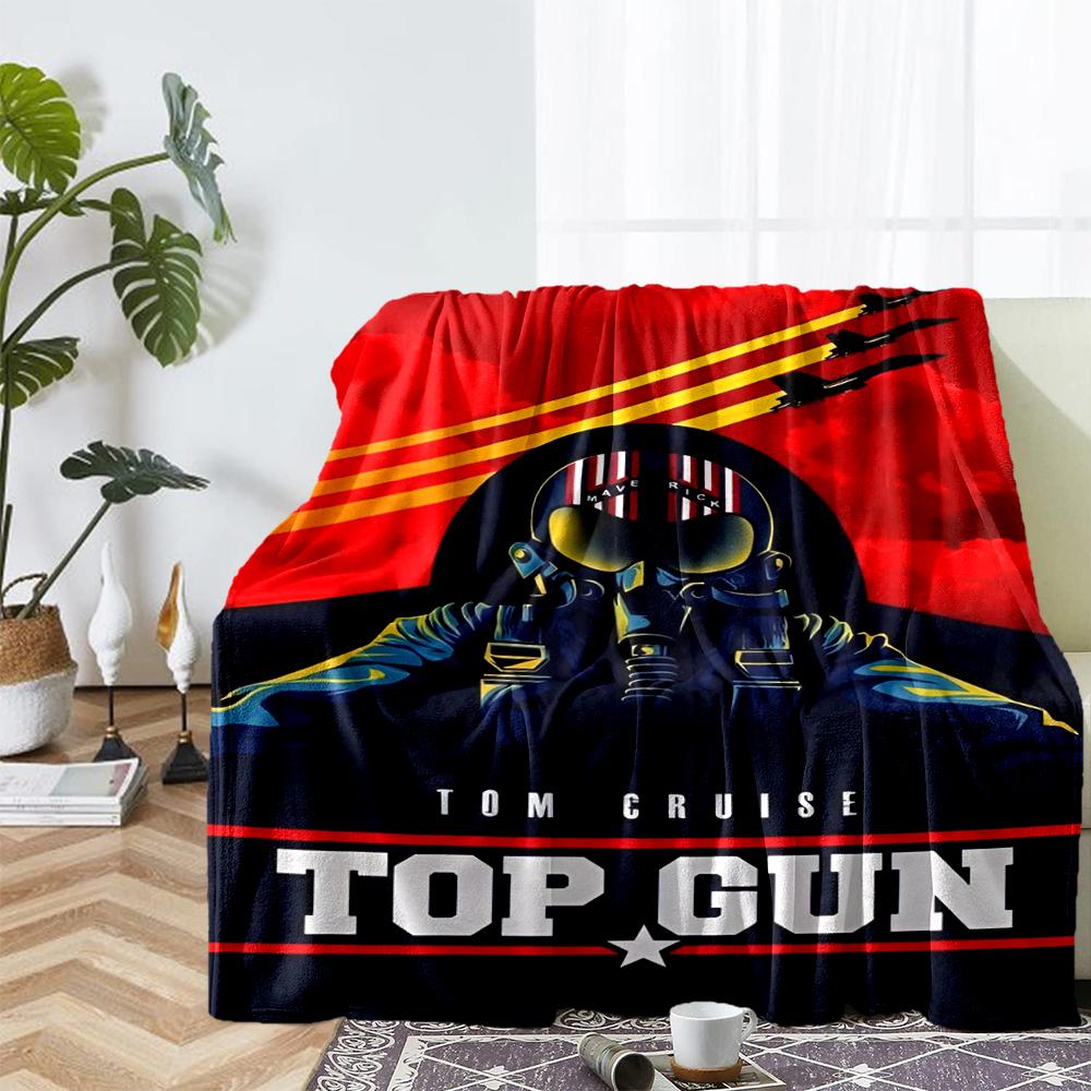 Top Gun Theme Printed Blanket - Perfect for Couch, Bed, Travel & Outdoor Use | Machine Washable, Cozy & Durable.