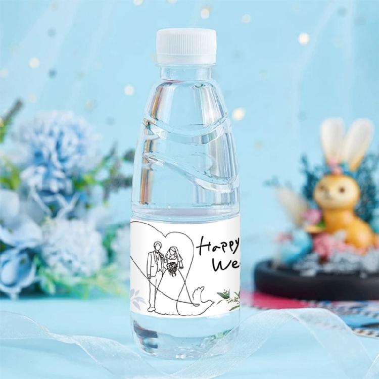 Wedding Water Bottle Labels,Waterproof Floral Water Bottle Wraps Sticker for Birthday Baby Shower Engagement Party