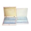25/50/100 Pcs Prepared Premade Microscope Slides Set Basic Biological Science Education with Wooden for Case