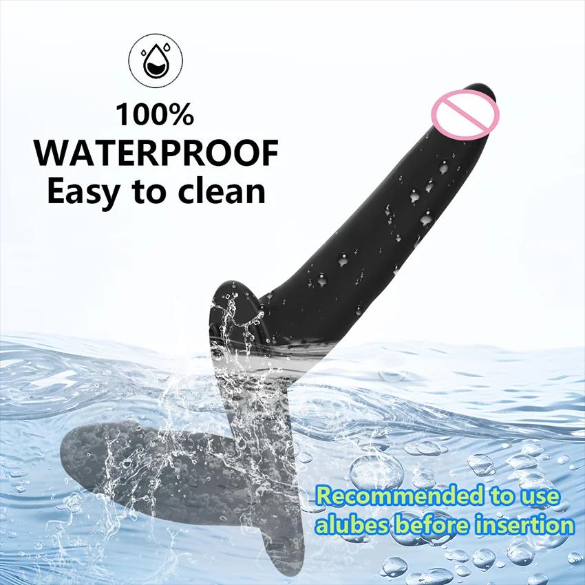 Wearable Double Head Dildo Lesbian Panties Stimulate G-Spot Dildo Anal Vagina Massager Couples Masturbation Sex Toys Adult Produ