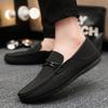 Black Round Toe Breathable Slip-on Male Casual Loafers Shoe Summer Sale Common High Quality Fashion Luxury Men's Leather Shoes