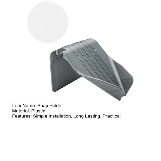 Self-Draining Soap Holder Non-Slip Design Simple Installation Easy to Clean Bathroom Soap Dish Sponge Holder