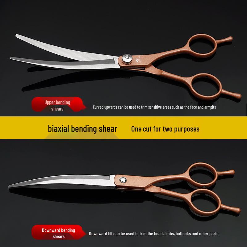 7-inch Curved Pet Grooming Scissors Set for Dogs – Popular Trimming Tools Collection