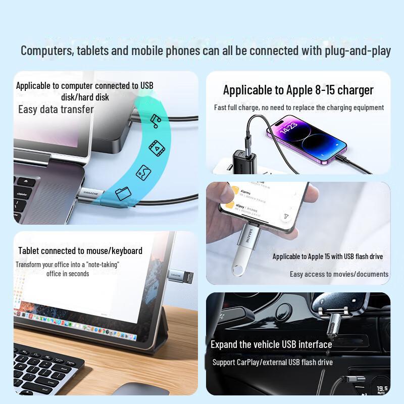 Shanze USB-C naar USB 3.0 Adapter voor Android OTG Data Conversie