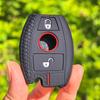 2 Buttons Silicone Car Key Case Cover Fob For Mercedes Benz A B C E Class Gls Gla Glk Glc Cls Cla Amg W204 W205 W212 W463 W176