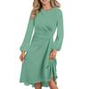 Women's Fall And Winter Fashion Sexy Slim Waisted Dating Long Sleeve Dresses