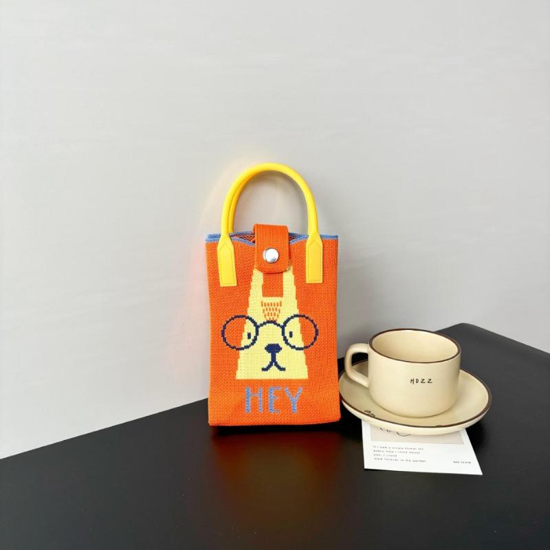 Premium Sense Ns Mobile Phone Bag New Cartoon Knitted Bag Dopamine Niche Versatile Messenger Shoulder Bag Handbag